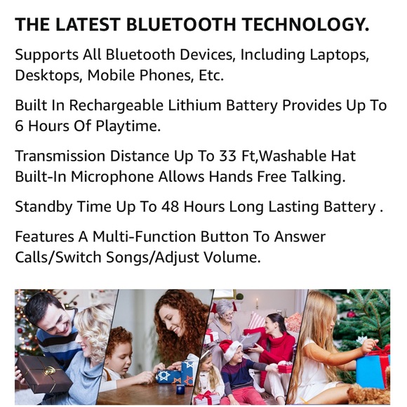 EDYELL Bluetooth Wireless Smart Speakerphone Cap - Picture 4 of 14